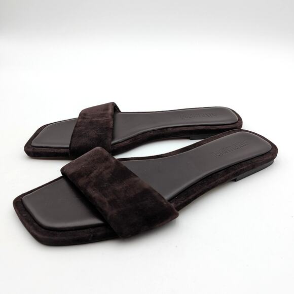 Steve Madden Lumina Open Toe Slide Sandals Women's Brown Suede Size US9.5 EU40 - Picture 1 of 12